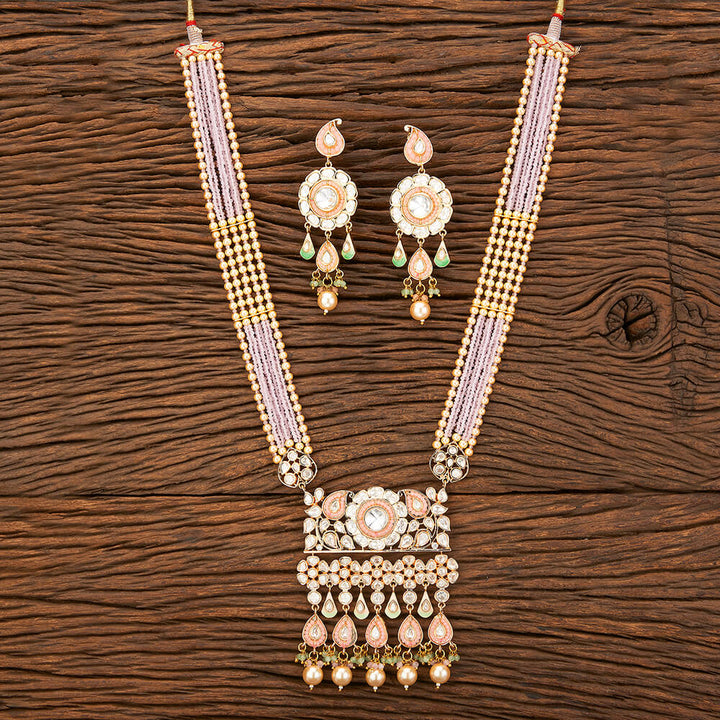 Kundan Mala Pendant Set With Gold Plating 301594