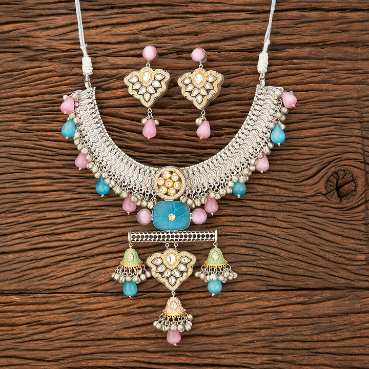 Kundan Classic Necklace With 2 Tone Plating 301595