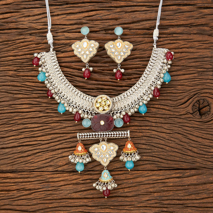 Kundan Classic Necklace With 2 Tone Plating 301595