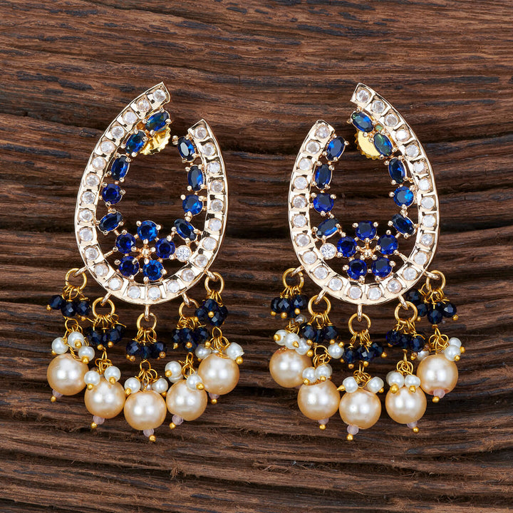 Kundan Chand Earring With Gold Plating 301629