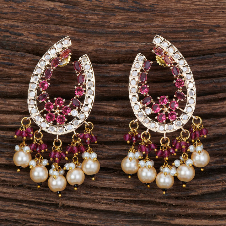 Kundan Chand Earring With Gold Plating 301629