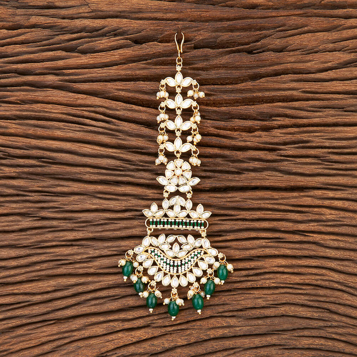 Kundan Pearl Tikka With Gold Plating 301793