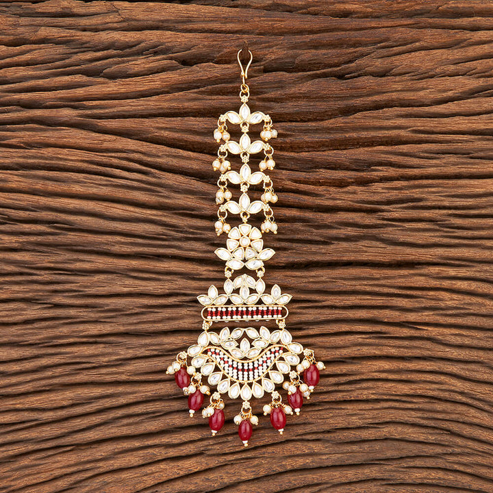 Kundan Pearl Tikka With Gold Plating 301793