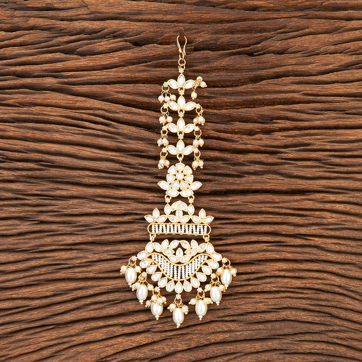 Kundan Pearl Tikka With Gold Plating 301793