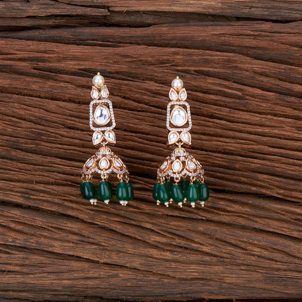 Kundan Moti Earring With Rose Gold Plating 302014