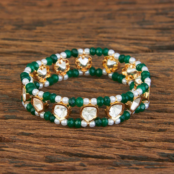 Kundan Classic Bracelet With Gold Plating 302021