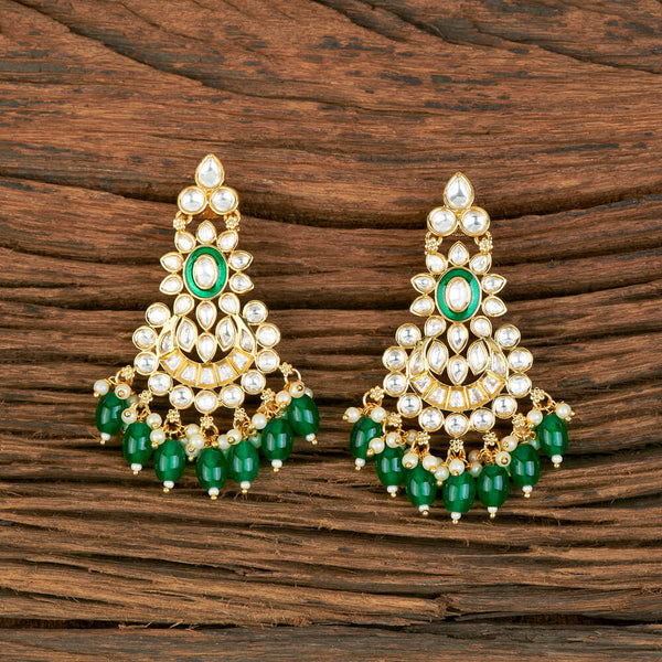 Kundan Chand Earring With Gold Plating 302047