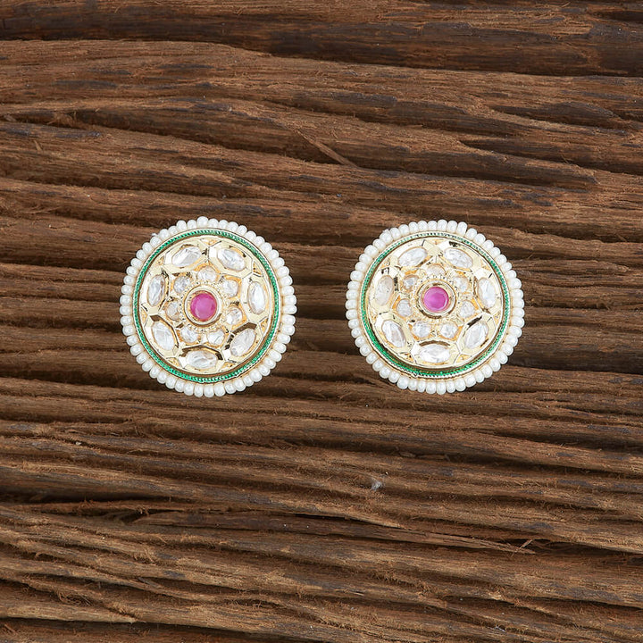 Kundan Meenakari Earring With Gold Plating 302252