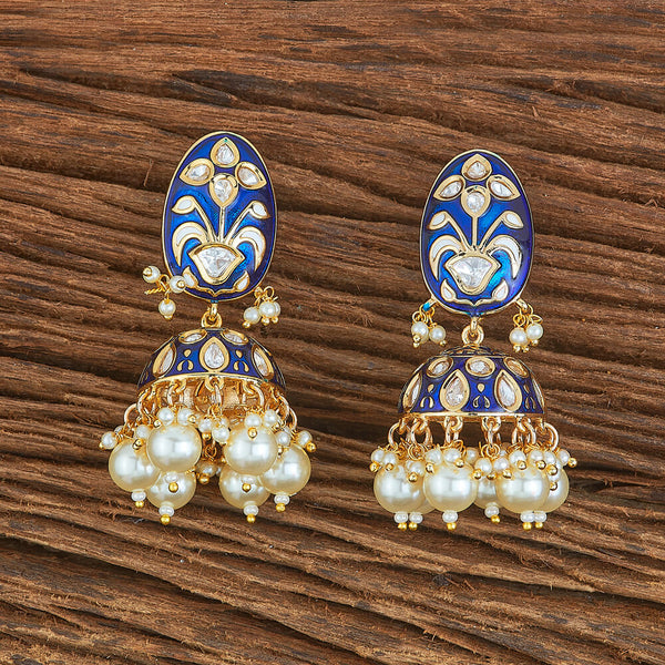 Kundan Meenakari Earring With Gold Plating 302274