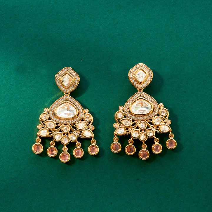 Kundan Classic Earring With Gold Plating 302437