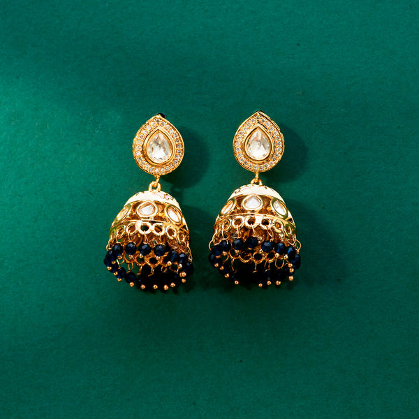 Kundan Meenakari Earring With Gold Plating 302459