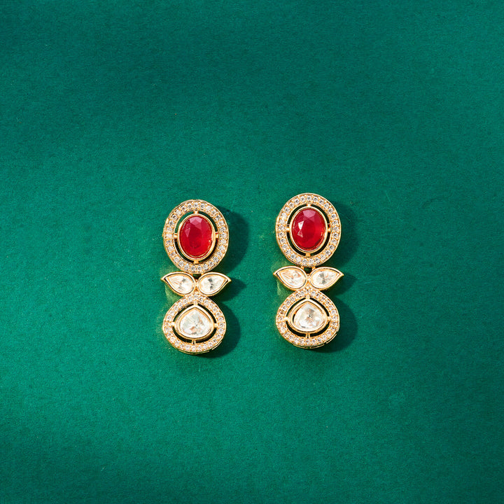 Kundan Classic Earring With Gold Plating 302471