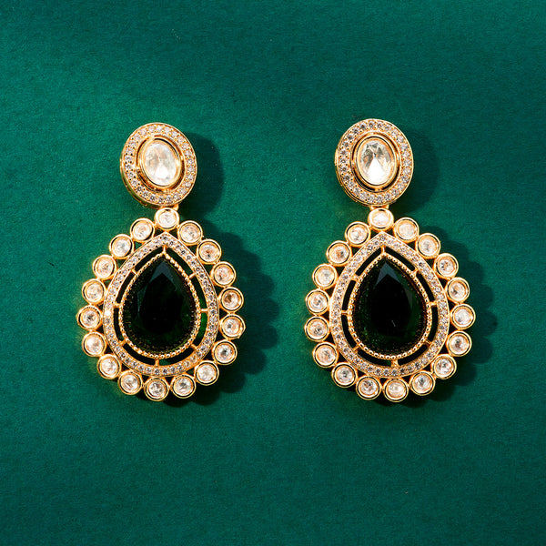 Kundan Classic Earring With Gold Plating 302475