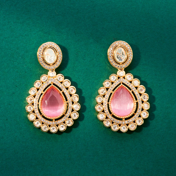 Kundan Classic Earring With Gold Plating 302475