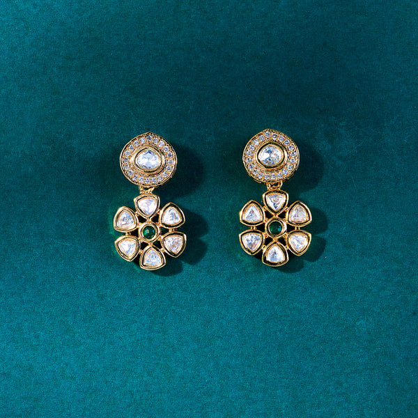 302555 Kundan Tops With Gold Plating