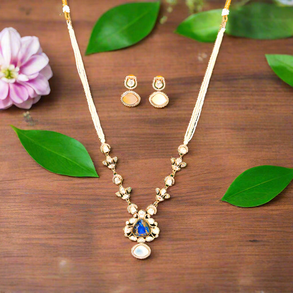 302732 Kundan Bandhai Necklace With Gold Plating