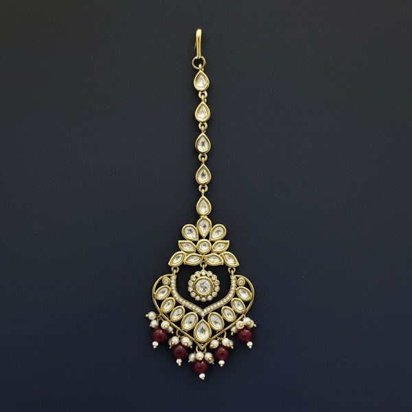 302900 Kundan Classic Tikka With Mehndi Plating