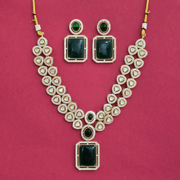 302978 Kundan Classic Necklace With Gold Plating