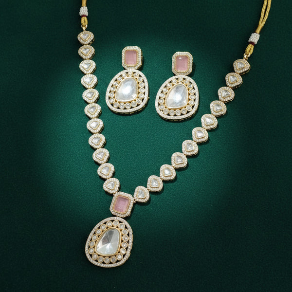 303078 Kundan Classic Necklace Set With Gold Plating
