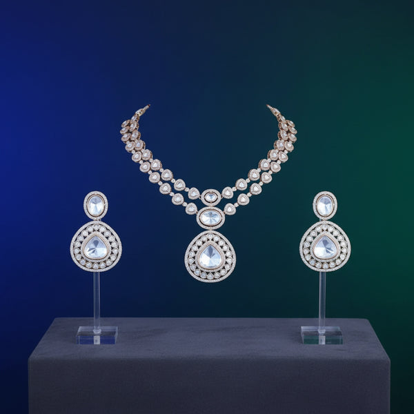 303174 Kundan Classic Necklace With Carat Gold Plating