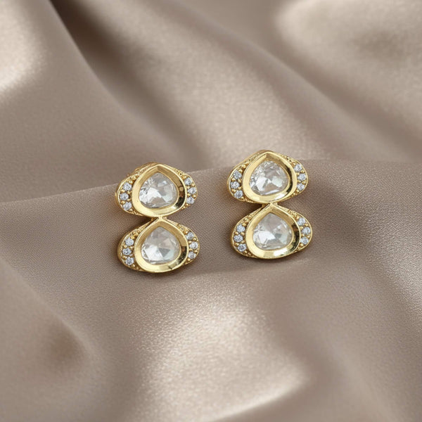 303250 Kundan Tops With Carat Gold Plating