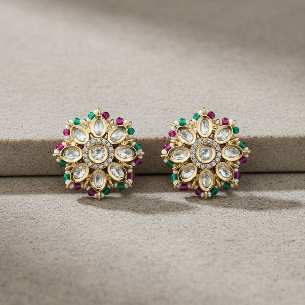 303252 Kundan Tops With Carat Gold Plating