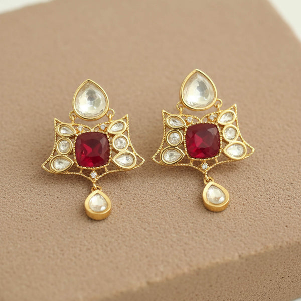 303333 Kundan Classic Earring With Carat Gold Plating