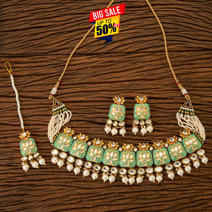 Kundan Classic Necklace with gold plating 350068