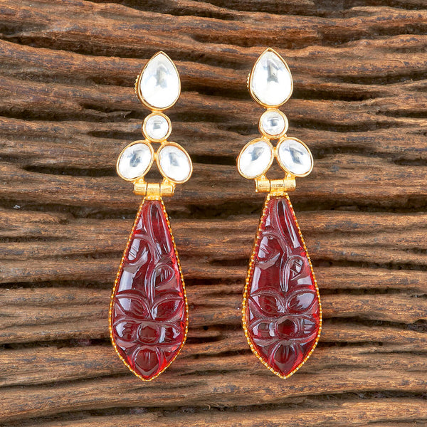 350370 Kundan Classic Earring With Gold Plating