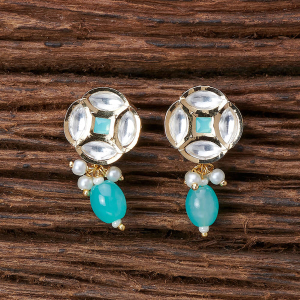 Kundan Short Earring With Gold Plating 351004