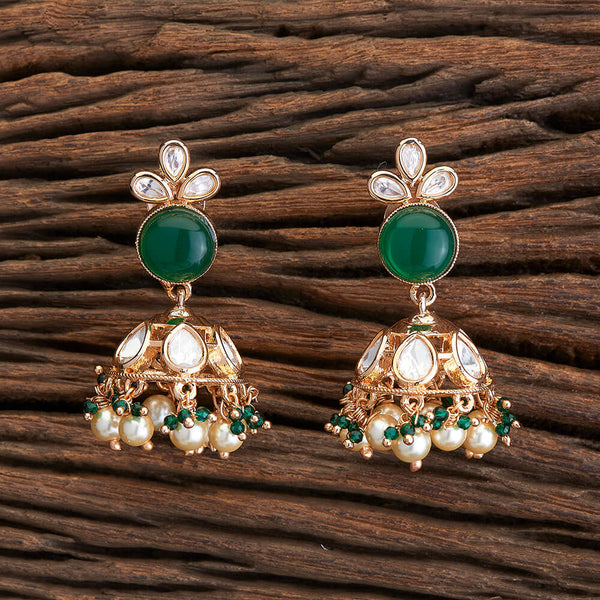 Kundan Classic Jhumki With Gold Plating 351223