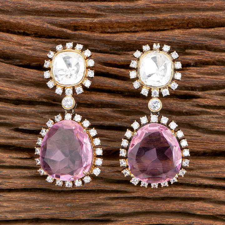 Kundan Classic Earring With Black Plating 351390