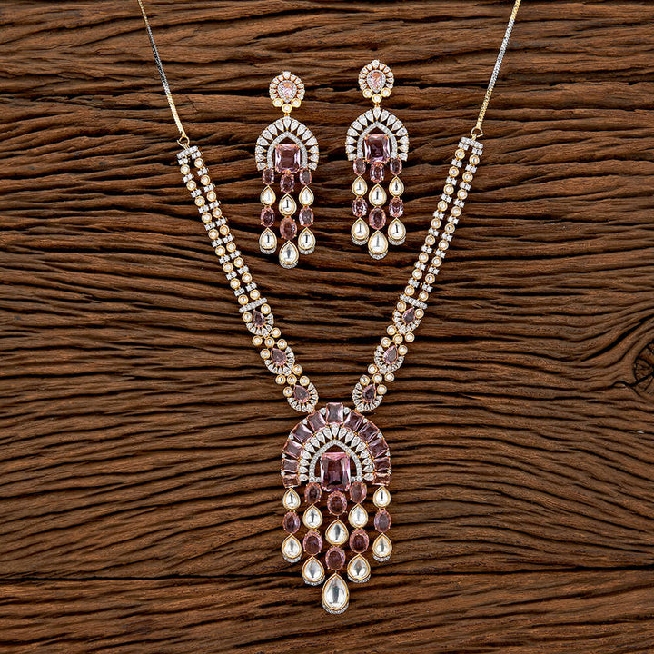 Kundan Classic Necklace With 2 TonePlating 351473