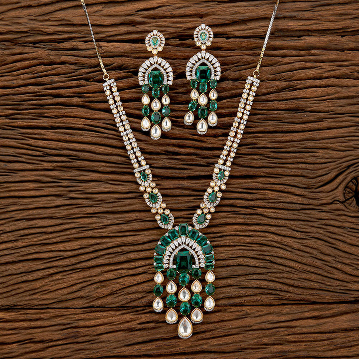 Kundan Classic Necklace With 2 TonePlating 351473