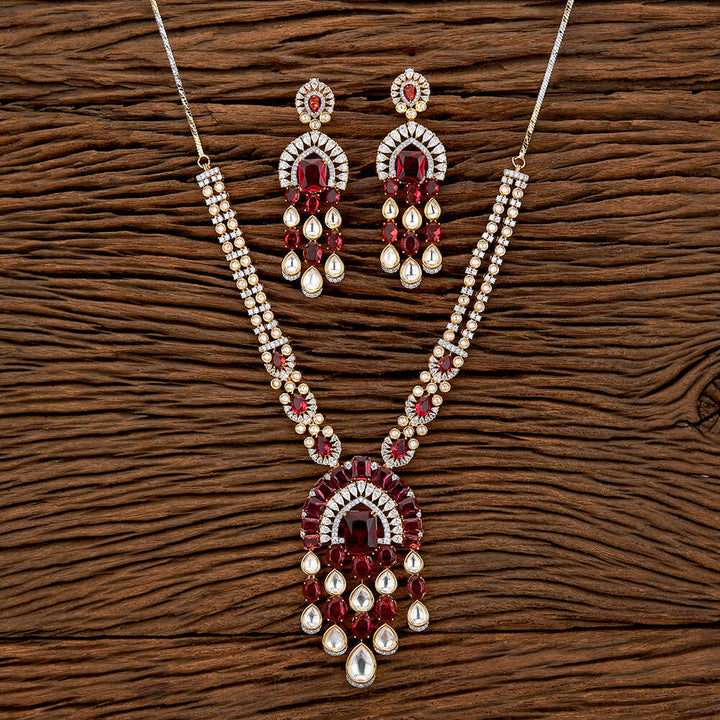 Kundan Classic Necklace With 2 TonePlating 351473