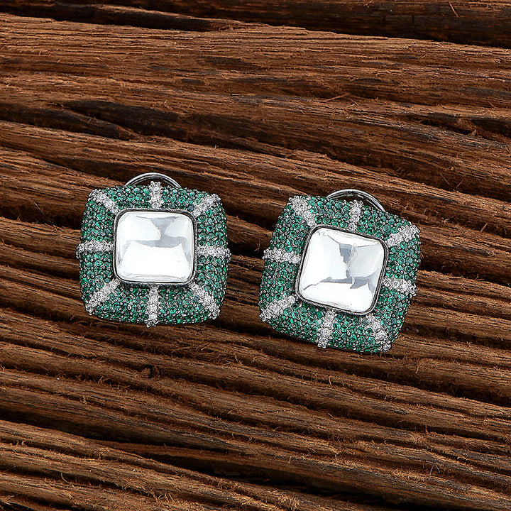 Kundan Nano Stone Tops With Black Plating 351477