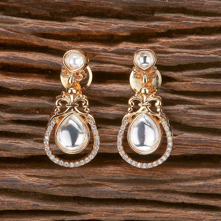 Kundan Classic Earring With Gold Plating 351565
