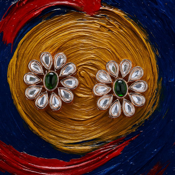 351700 Kundan Classic Earring With Gold Plating