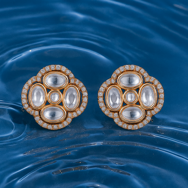 351714 Kundan Classic Tops With Gold Plating