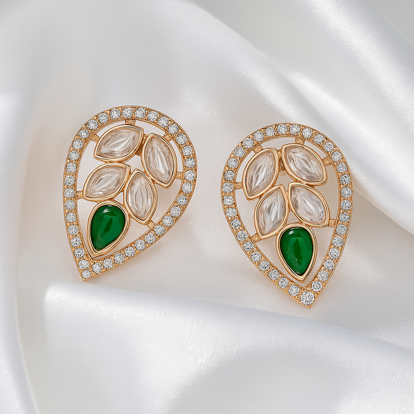 351715 Kundan Classic Tops With Gold Plating