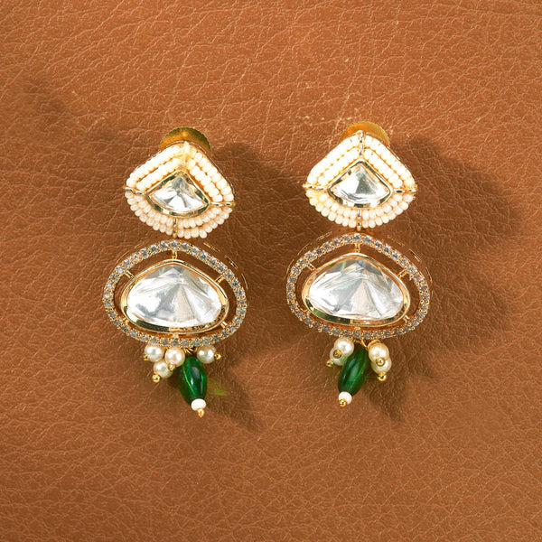 Kundan Classic Earring With Gold Plating 351772