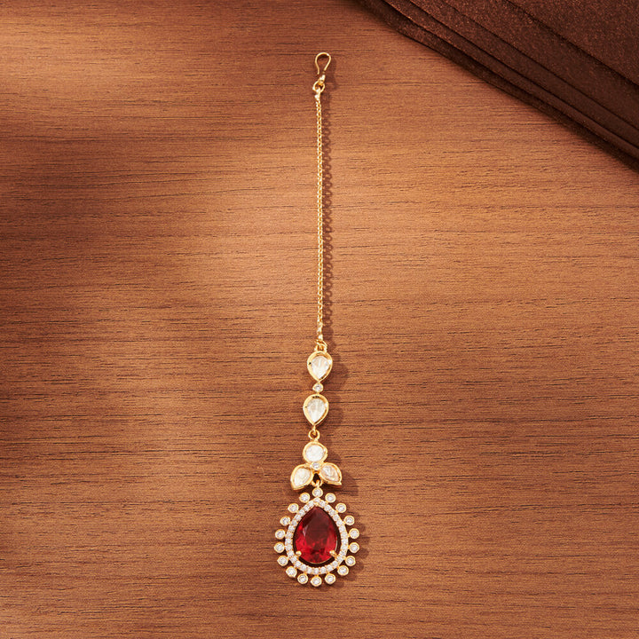 Kundan Classic Tikka With Gold Plating 351813