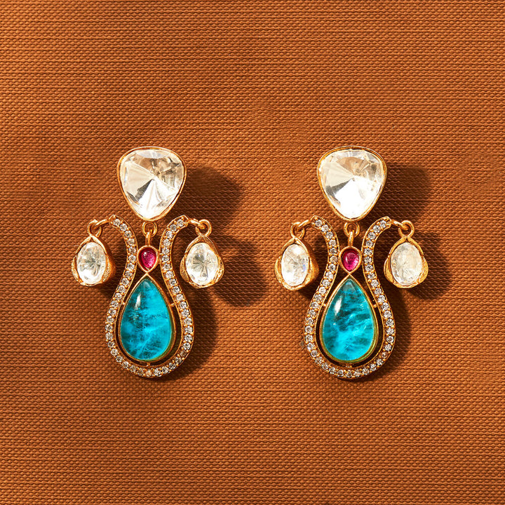 Kundan Classic Earring With Gold Plating 351854