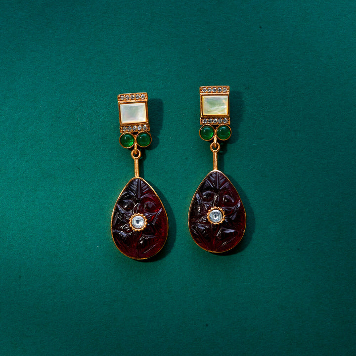 Kundan Classic Earring With Gold Plating 351886