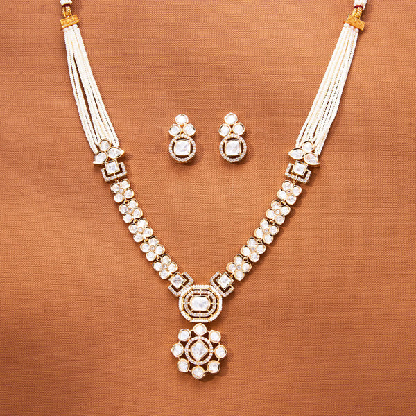 352061 Kundan Classic Necklace With Gold Plating