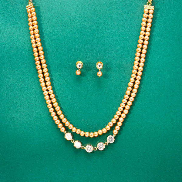 352098 Kundan Classic Necklace With Gold Plating