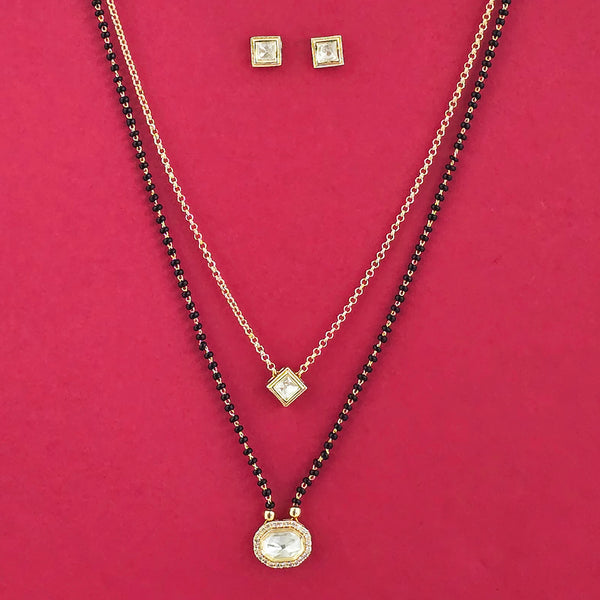 352383 Kundan Classic Mangalsutra With Carat Plating
