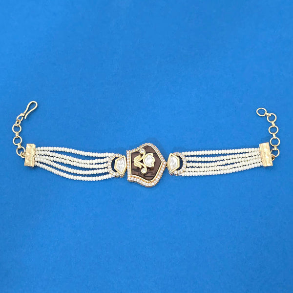 352508 Kundan Classic Bracelet With Carat Plating
