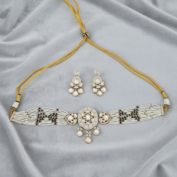 352606 Kundan Classic Necklace With Gold Plating