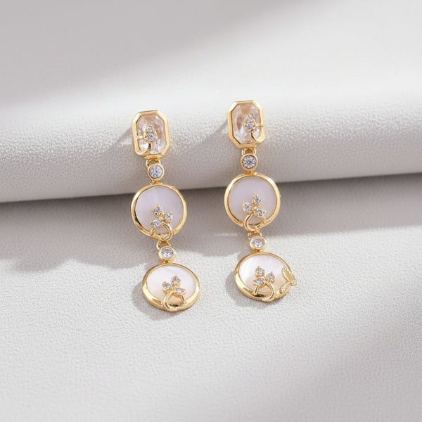 352646 Kundan Delicate Earring With Carat Mehndi Plating